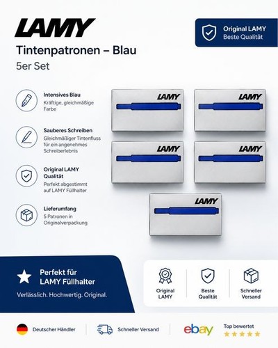Lamy t10 tintenpatronen blau - tintenpatronen,